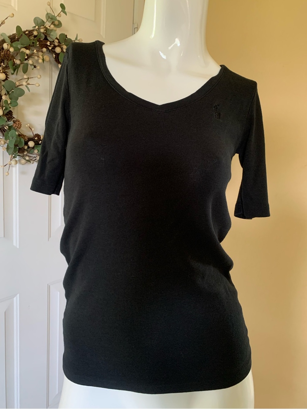 Ralph Lauren Black V-Neck Tee